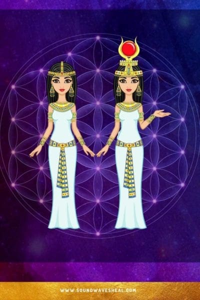 Egyptian Goddesses Sacred Geometry Image for Transformation & Ascension Group