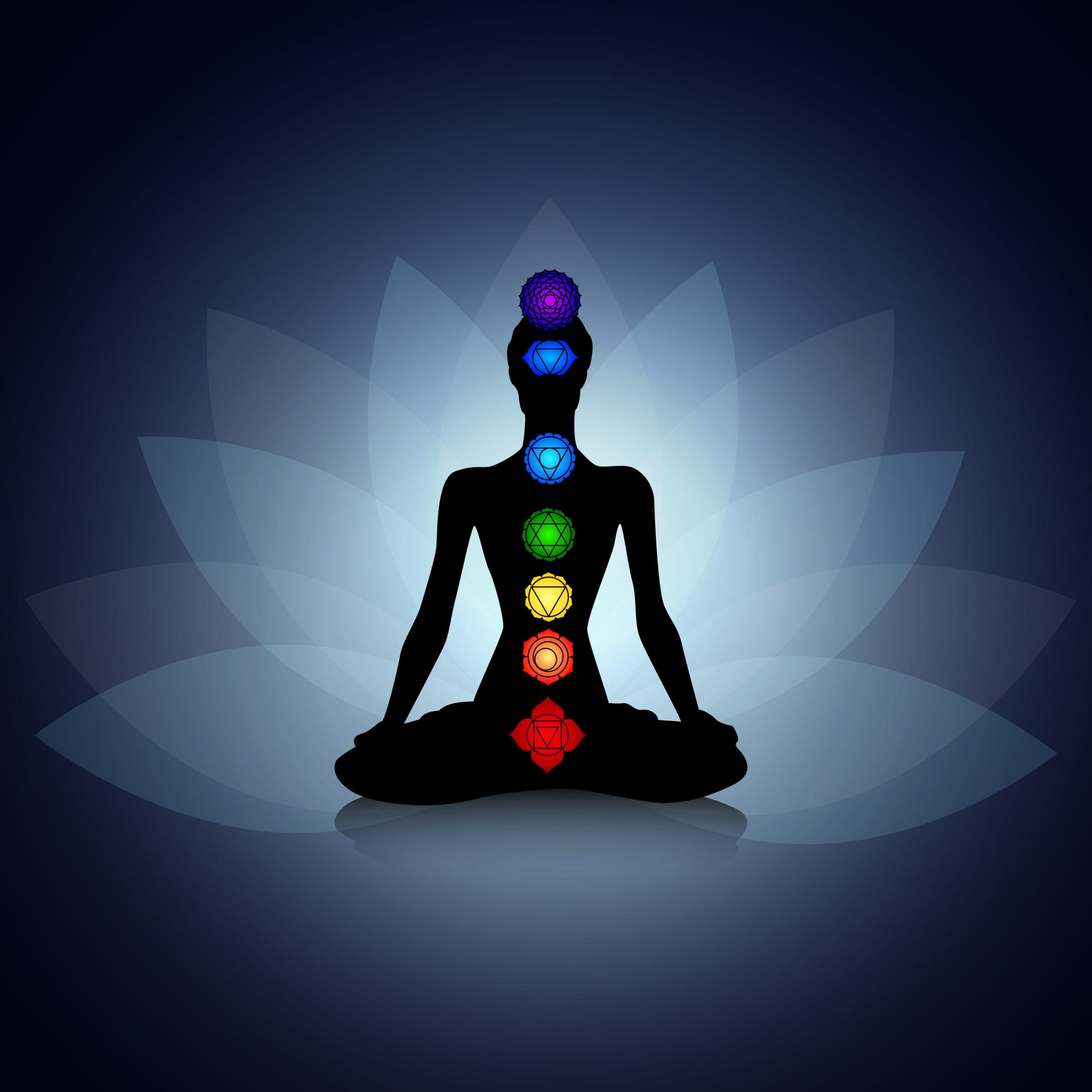 Chakras with Flower of Life Image